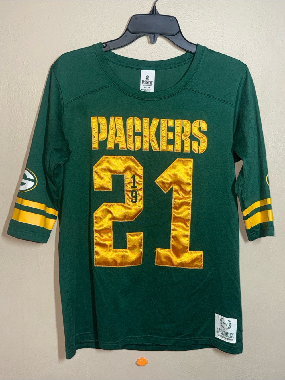 Vintage Green Bay Packers 1921 Jersey Top by PINK Victoria's Secret Sz XS EUC!!